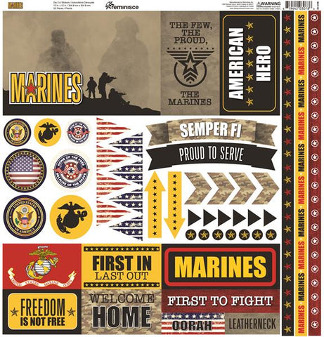 Reminisce Marines 12x12 Elements Sticker Sheet