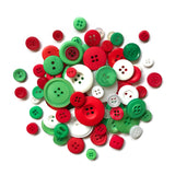 Buttons Galore Button Mason Jar - Christmas