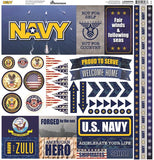 Reminisce Navy 12x12 Elements Sticker Sheet