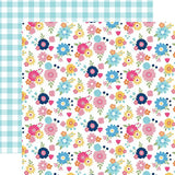 Echo Park Play All Day Girl Best Friend Floral Patterned Paper