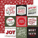 Echo Park Salutations Christmas 4X4 Journaling Cards Patterned Paper