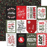 Echo Park Salutations Christmas 3X4 Journaling Cards Patterned Paper