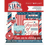 Photoplay Paper Stars & Stripes Ephemera Die Cut Embellishments