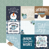 Echo Park Snowed In 4x4 Journaling Cards Patterned Paper