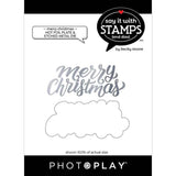Photoplay Paper Say It With Stamps Merry Christmas Hot Foil Plate & Die Set