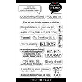 Photoplay Paper Say It With Stamps Inside Out: Congratulations 4x6 Stamp Set