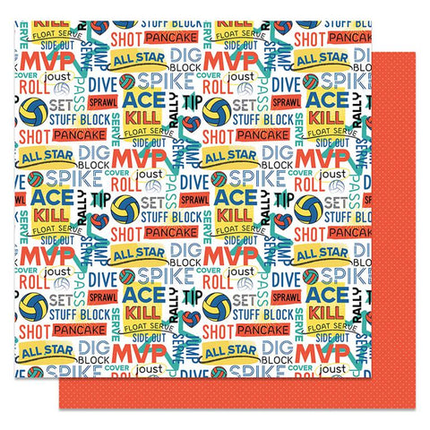 Photoplay Paper MVP Volleyball Block Patterned Paper