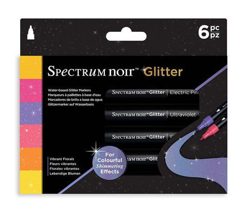 Spectrum Noir Glitter Markers - Vibrant Florals