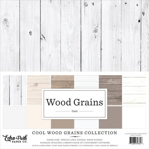 Echo Park Cool Wood Grains Collection Kit 12"X12"