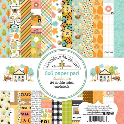 Doodlebug Design Farmhouse Double-Sided Paper Pad 6"X6"
