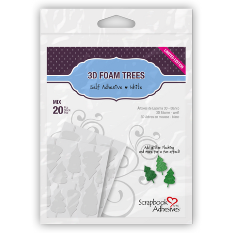 Scrapbook Adhesives 3D Foam Trees - White Mix-Adhesives