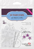 Scrapbook Adhesives 3D Foam Stars - White Mix