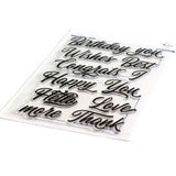 Pinkfresh Studio Brushed Sentiments Stamp Set