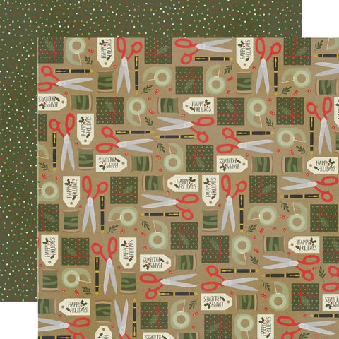 Simple Stories The Holiday Life  Wrapping It Up Patterned Paper