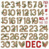 Simple Stories The Holiday Life Chipboard Numbers Embellishments