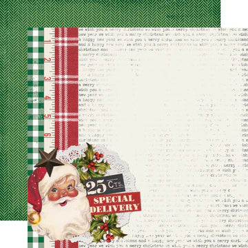 Simple Stories Simple Vintage Dear Santa Ho Ho Ho Patterned Paper