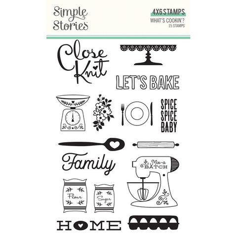 Simple Stories What's Cooking Clear Photopolymer Stamp Set