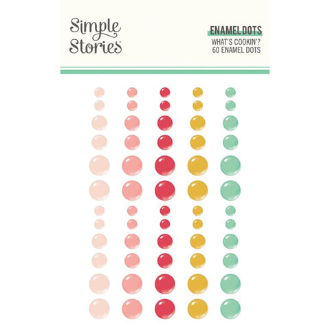 Simple Stories What's Cooking Enamel Dot Embellishments