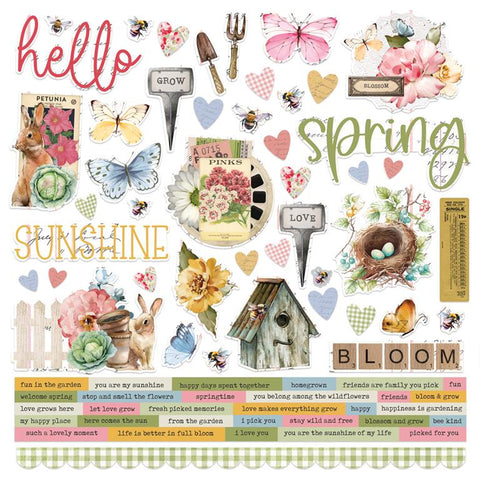Simple Stories Simple Vintage Spring Garden Cardstock Sticker Sheet