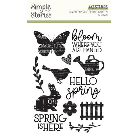 Simple Stories Simple Vintage Spring Garden Photopolymer Clear Stamp Set