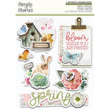 Simple Stories Simple Vintage Spring Garden Layered Chipboard Embellishments
