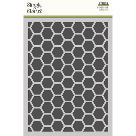 Simple Stories Simple Vintage Spring Garden Honeycomb 6x8 Stencil