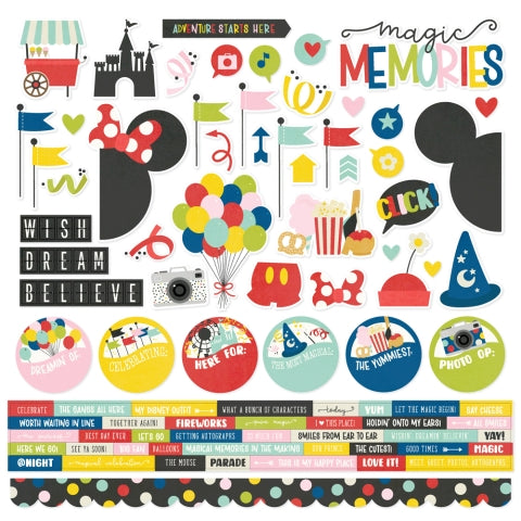 Simple Stories Say Cheese Magic Cardstock Stickers Sheet 12 x 12