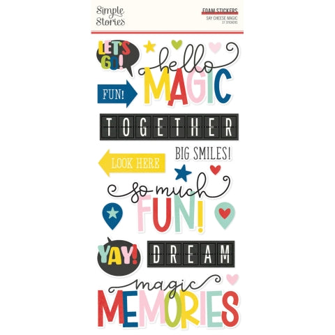 Simple Stories Say Cheese Magic Foam Stickers Embellishments
