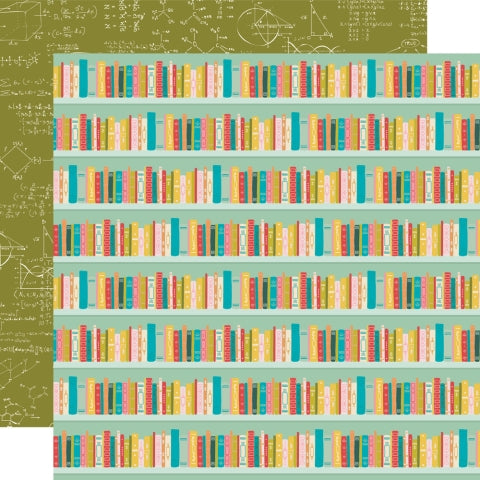 Simple Stories Book Fair Hit The Books 12x12 Patterned Paper