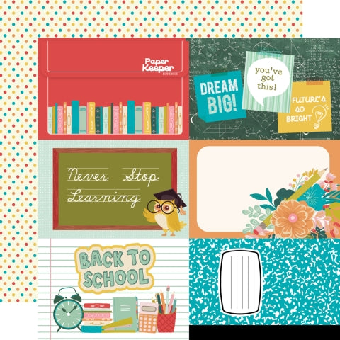 Simple Stories Book Fair 4x6 Journaling Cards 12x12 Patterned Paper