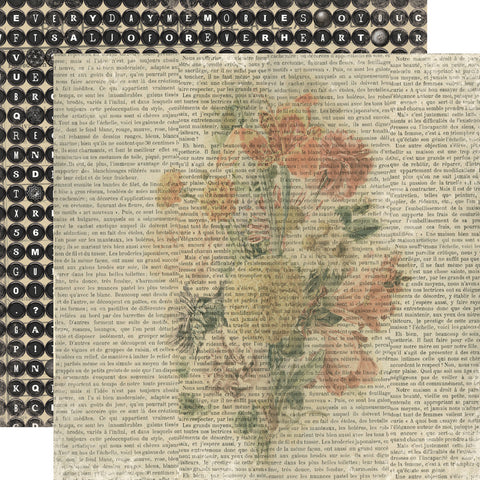 Simple Stories Simple Vintage Junk Drawer Notes and Things 12x12 Patterned Paper