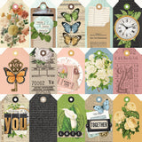 Simple Stories Simple Vintage Junk Drawer Tag Elements 12x12 Patterned Paper
