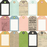 Simple Stories Simple Vintage Junk Drawer Tag Elements 12x12 Patterned Paper