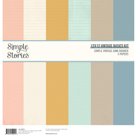 Simple Stories Simple Vintage Junk Drawer 12x12 Vintage Basics Kit