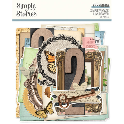 Simple Stories Simple Vintage Junk Drawer Ephemera Embellishments