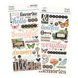 Simple Stories Simple Vintage Junk Drawer Foam Sticker Embellishments