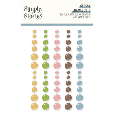 Simple Stories Simple Vintage Junk Drawer Glossy Enamel Dots