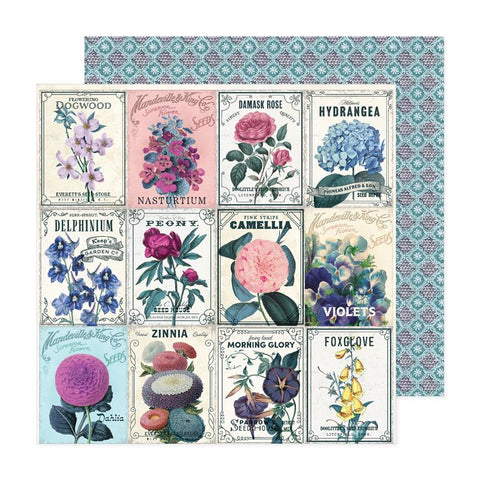 American Crafts Dreamer Seed Packets Patterned Paper