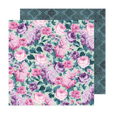 American Crafts Dreamer Mint Lilacs Patterned Paper