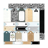 American Crafts A Perfect Match Black Tie Patterned Paper
