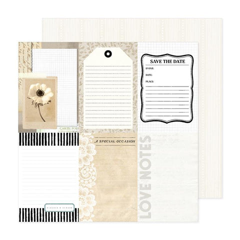 American Crafts A Perfect Match Save the Date Patterned Paper