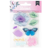 American Crafts Dreamer Clear Acrylic Stamp Set