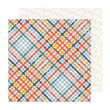 Pebbles Sunny Blooms Plaid Patterned Paper