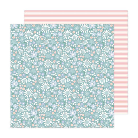 Pebbles Sunny Blooms Blues Patterned Paper