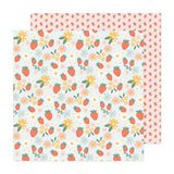 Pebbles Sunny Blooms Strawberry Patterned Paper
