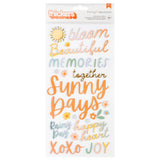 American Crafts Thickers Sunny Blooms Phrase Stickers