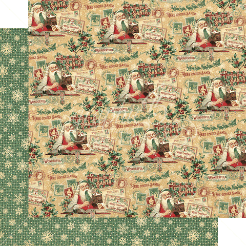 Graphic 45 Letters to Santa Naughty or Nice Patterned Paper