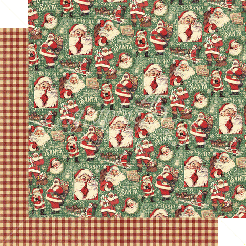 Graphic 45 Letters to Santa Dear Old Santa Claus Patterned Paper