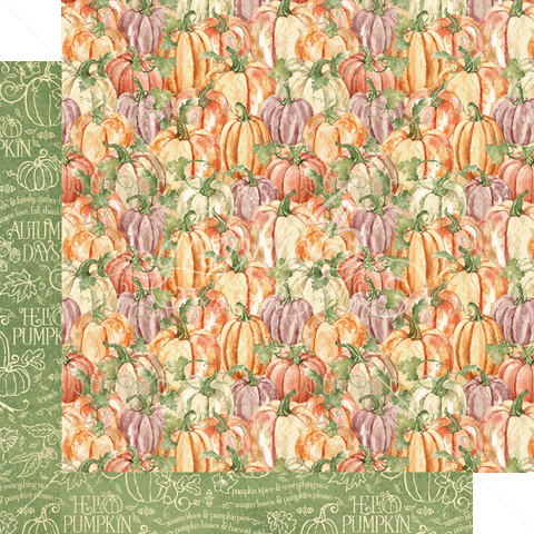 Graphic 45 Hello Pumpkin Harvest Time Patterned Paper