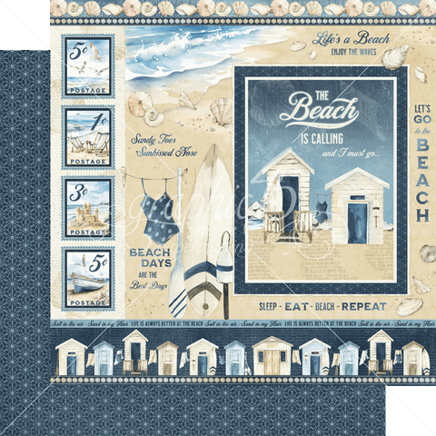 Graphic 45 The Beach is Calling The Beach is Calling Patterned Paper